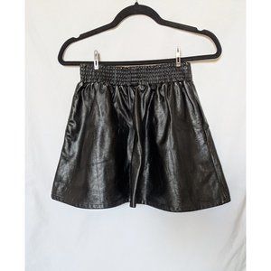 BCBG Faux Leather Skirt with Elastic Waist
